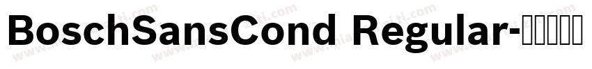 BoschSansCond Regular字体转换